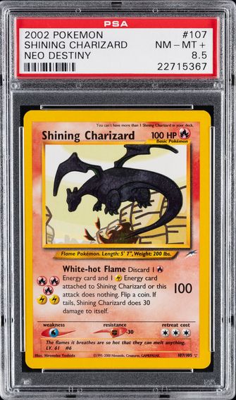 2002 #107 Shining Charizard PSA 8.5