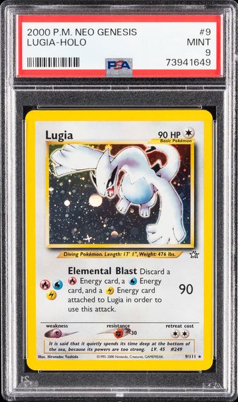 2000 #9 Lugia Holo PSA 9